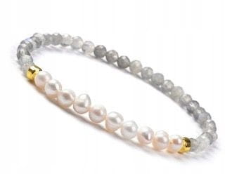 Bransoletka Labradoryt i Perły – oczyszczenie, odwaga, prezent