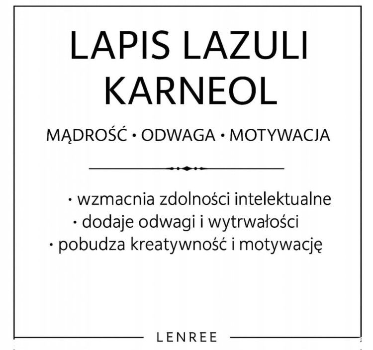 Bransoletka Lapis Lazuli Karneol – motywacja, odwaga, prezent
