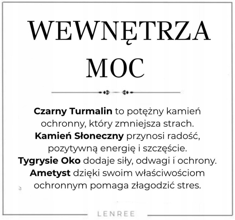 Bransoletka kamienie naturalne turmalin tygrysie oko prezent moc