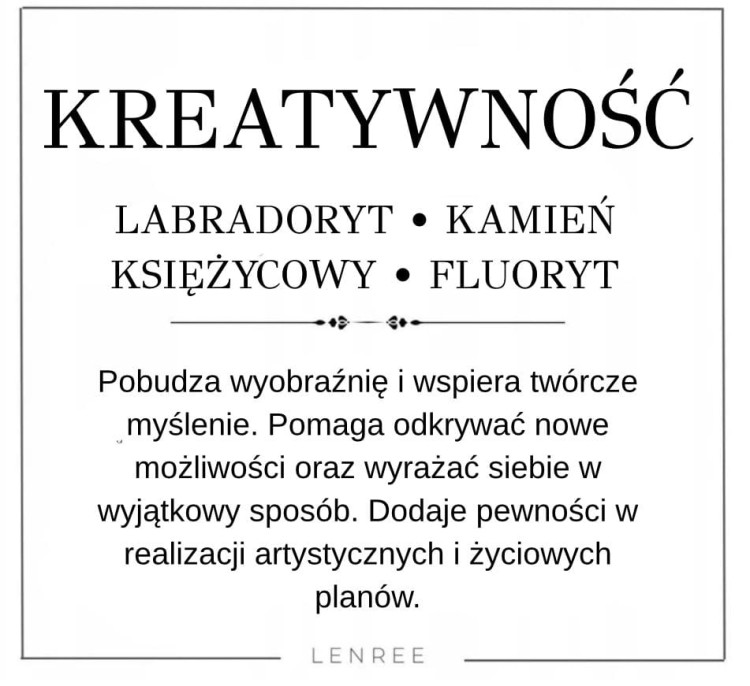 Bransoletka kreatywność labradoryt fluoryt kamień księżycowy LENREE