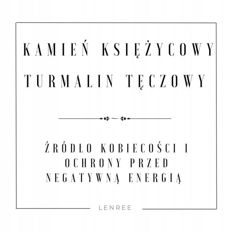 Bransoletka KAMIEŃ KSIĘŻYCOWY TURMALIN TĘCZOWY kamienie naturalne + pudełko