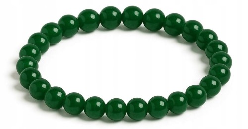 Bransoletka jadeit zielony 8mm naturalny kamień ochrona LENREE