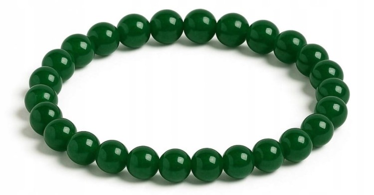 Bransoletka jadeit zielony 8mm naturalny kamień ochrona LENREE