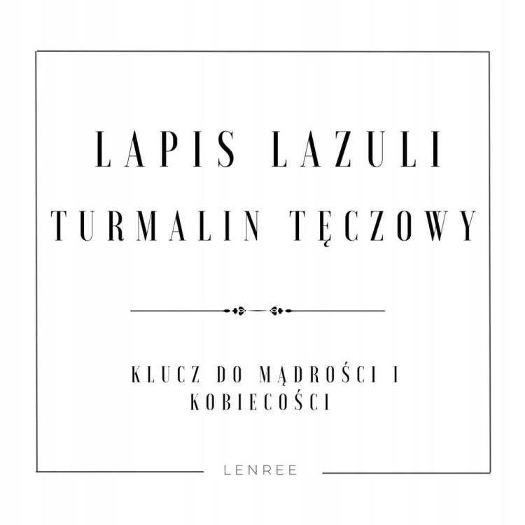 Bransoletka kamienie naturalne TURMALIN TĘCZOWY LAPIS LAZULI + pudełko