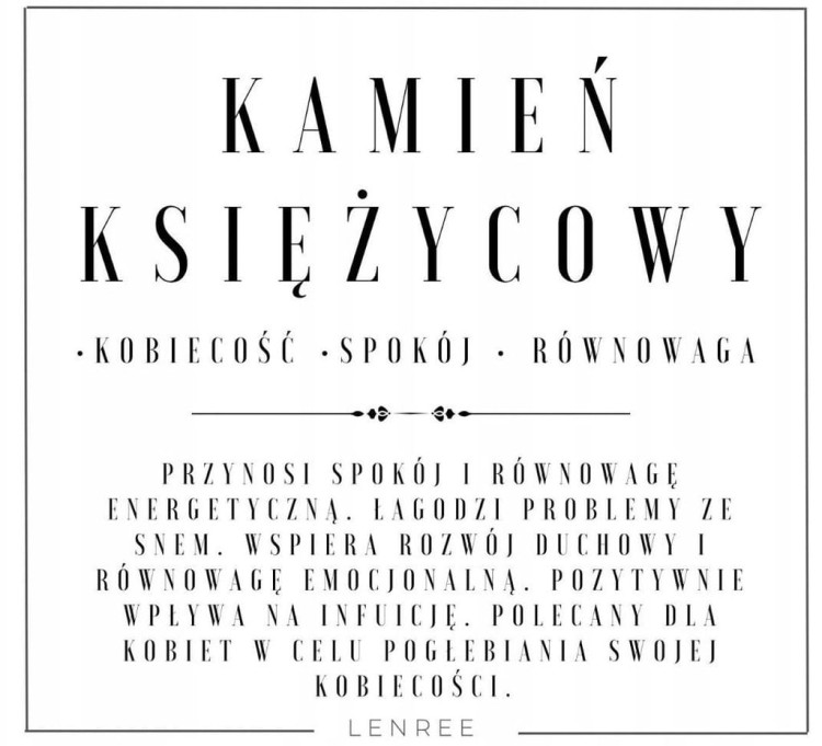 Bransoletka KAMIEŃ KSIĘŻYCOWY fasetowana delikatna złota LENREE