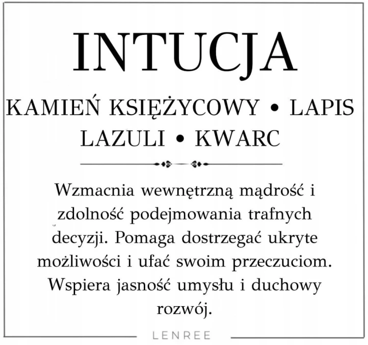 Bransoletka intuicja lapis lazuli kamień księżycowy kwarc LENREE
