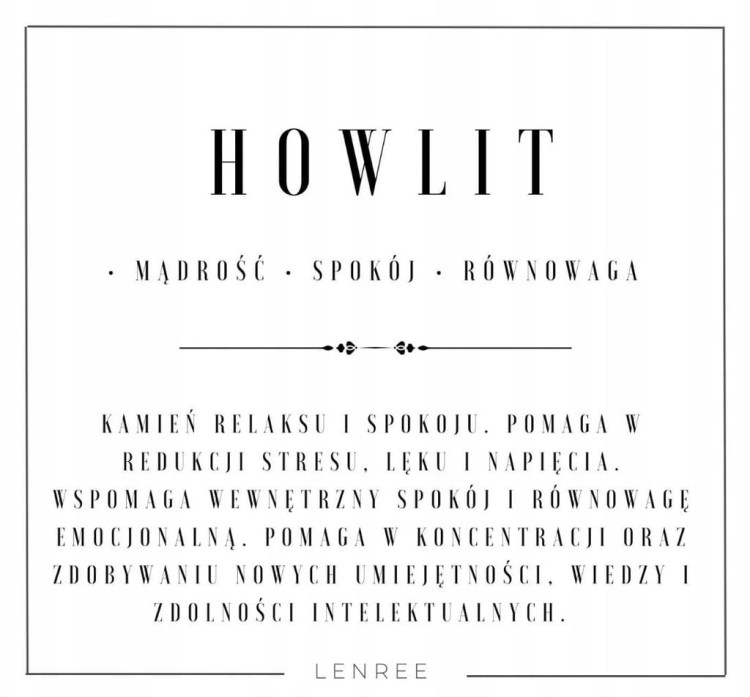 Bransoletka HOWLIT CZERWONY 4mm naturalny kamień spokój równowaga energia