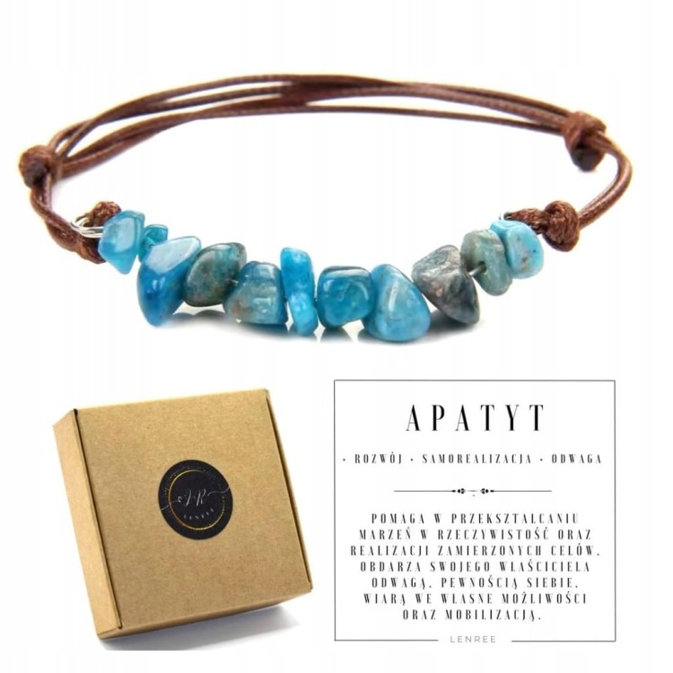 Bransoletka damska kamienie naturalne APATYT