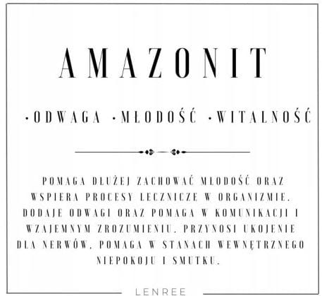 Bransoletka damska na sznurku amazonit kamień naturalny regulowana