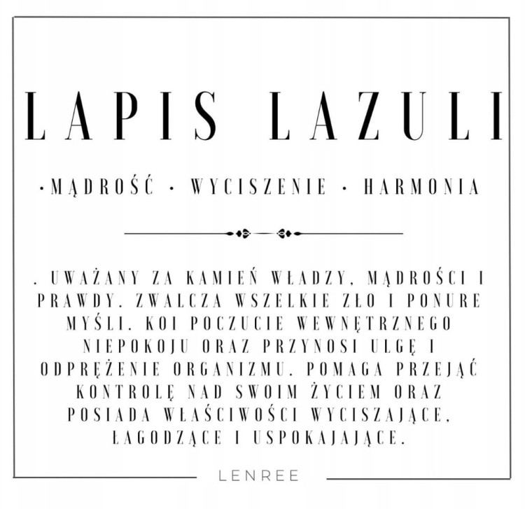 Bransoletka damska Lapis lazuli serce kamienie naturalne