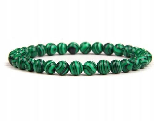 Bransoletka damska MALACHIT 6mm naturalna energia bogactwo zdrowie LENREE