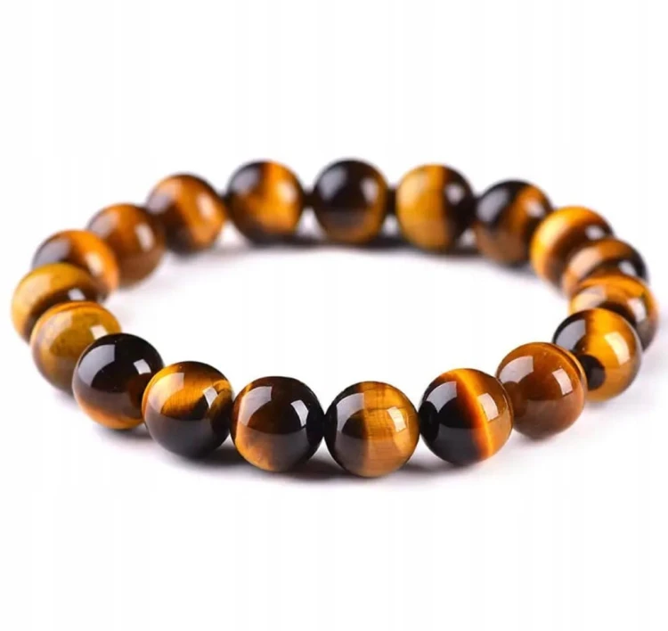 BRANSOLETKA TYGRYSIE OKO KAMIENIE NATURALNE 8 mm