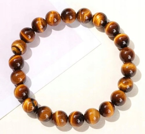 BRANSOLETKA TYGRYSIE OKO KAMIENIE NATURALNE 8 mm