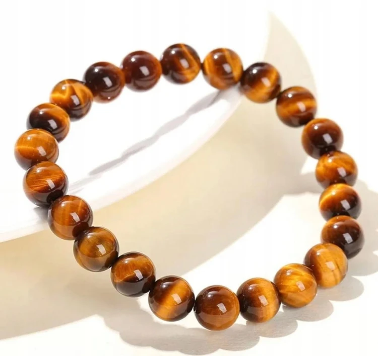 BRANSOLETKA TYGRYSIE OKO KAMIENIE NATURALNE 8 mm