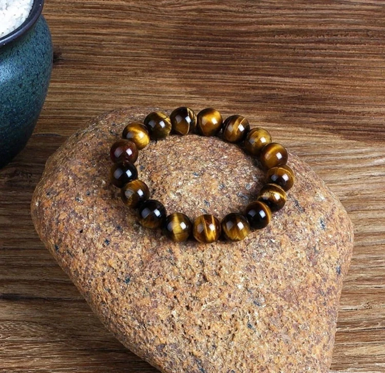 BRANSOLETKA TYGRYSIE OKO KAMIENIE NATURALNE 8 mm