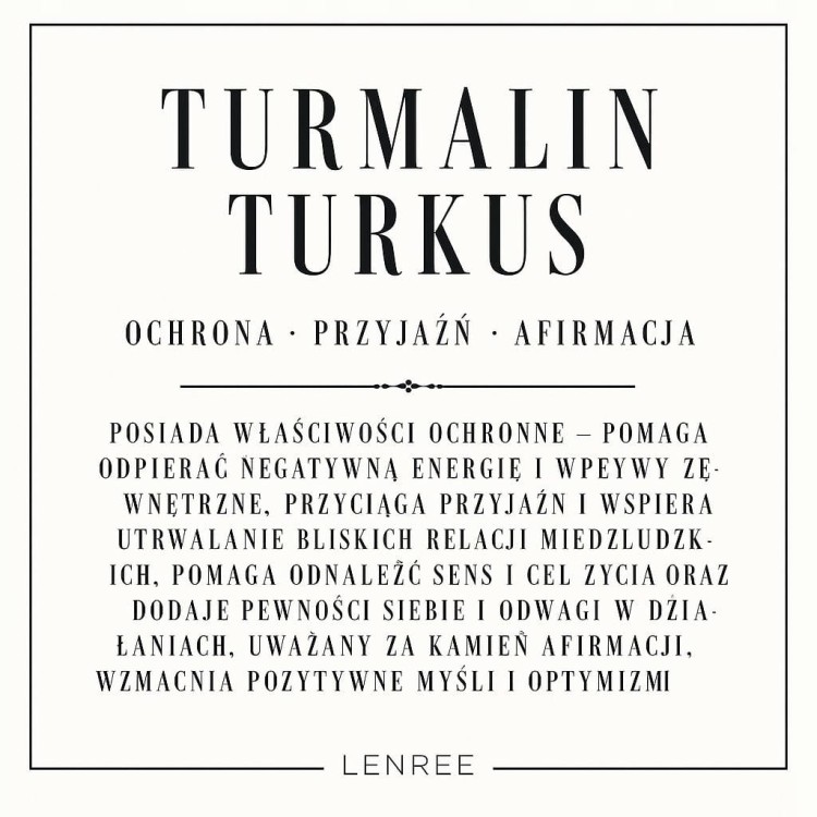 Bransoletka Turmalin Turkus – ochrona, przyjaźń, afirmacja, prezent