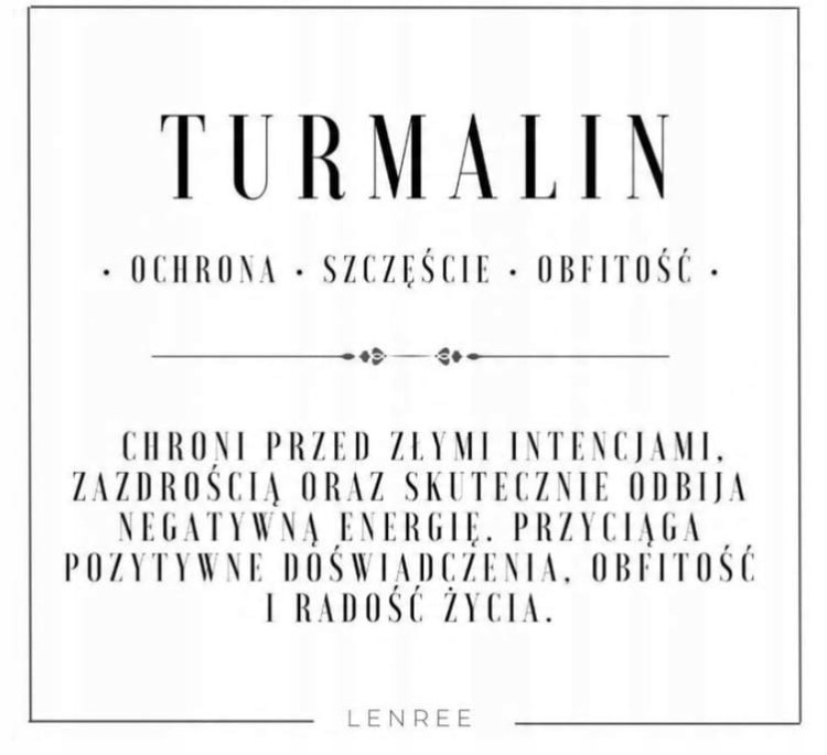 Bransoletka TURMALIN naturalne kamienie męska unisex ochronna LENREE