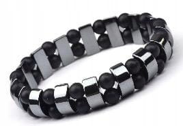 Bransoletka TURMALIN naturalne kamienie męska unisex ochrona LENREE