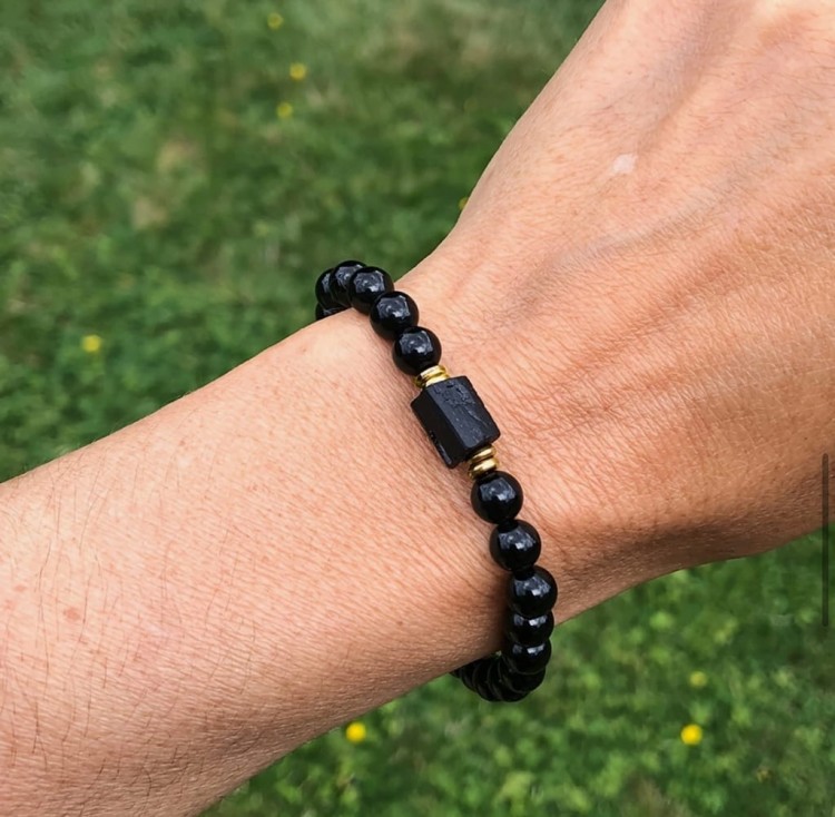 BRANSOLETKA TURMALIN KAMIENIE NATURALNE PUDEŁKO