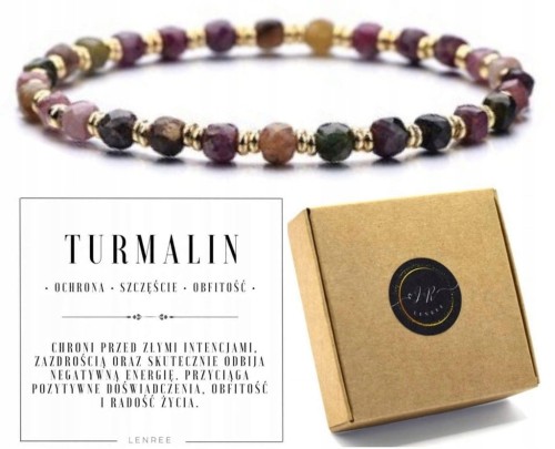 Bransoletka Turmalin naturalny kamień – ochrona, szczęście, prezent