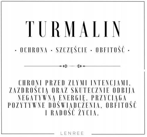 Naszyjnik z naturalnym turmalinem na rzemyku – 45 cm
