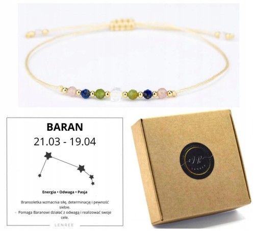 Bransoletka zodiakalna Baran energia odwaga pasja LENREE