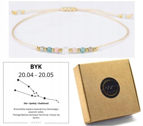 Bransoletka zodiakalna Byk siła spokój stabilność LENREE