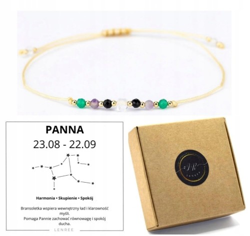Bransoletka zodiakalna Panna harmonia skupienie spokój LENREE