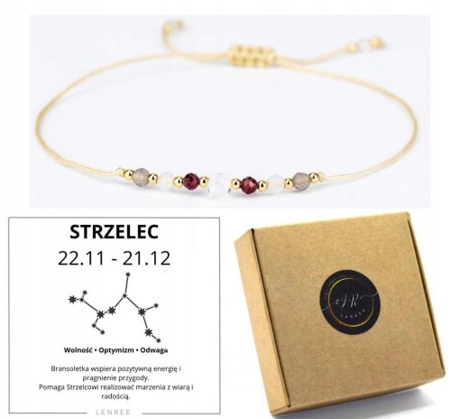 Bransoletka zodiakalna Strzelec wolność optymizm odwaga LENREE