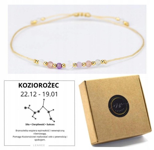 Bransoletka zodiakalna Koziorożec siła cierpliwość sukces LENREE