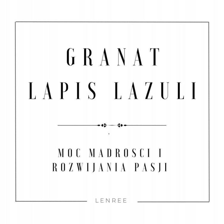 BRANSOLETKA ZAPINANA LAPIS LAZULI - GRANAT - KAMIENIE NATURALNE