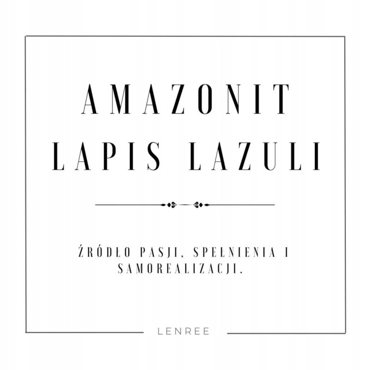 Bransoletka zapinana AMAZONIT LAPIS LAZULI kamienie naturalne
