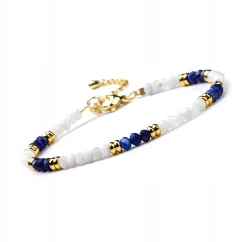 Bransoletka zapinana LAPIS LAZULI KAMIEŃ KSIĘŻYCOWY - kamienie naturalne