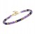 Bransoletka zapinana AMETYST - LAPIS LAZULI - kamienie naturalne