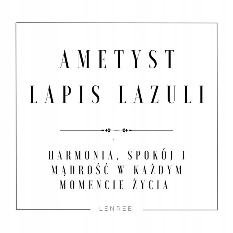Bransoletka zapinana AMETYST - LAPIS LAZULI - kamienie naturalne