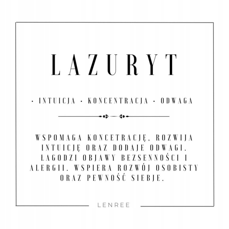 Bransoletka zapinana delikatna LAZURYT kamienie naturalne + pudełko