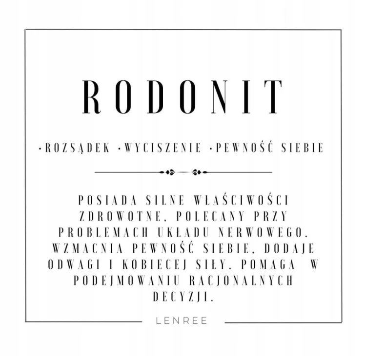 Bransoletka z rodonitu na regulowanym sznurku