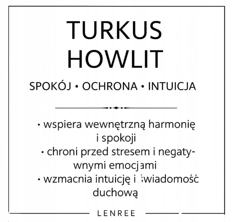Bransoletka Turkus Howlit – spokój, ochrona, intuicja, prezent