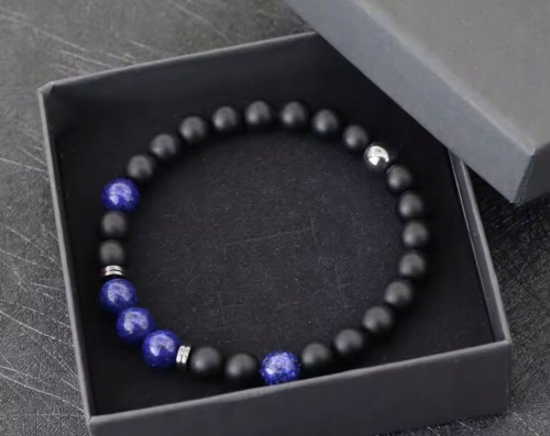 Bransoletka uniseks turmalin lapis lazuli naturalne kamienie ochrona