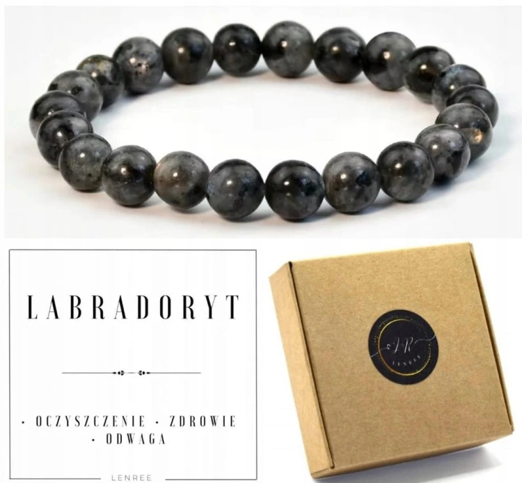 Bransoletka z labradorytu 8mm ochrona siła oczyszczenie LENREE