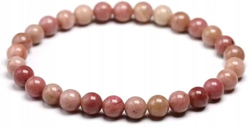 Bransoletka z rodonitu 4mm rozsądek pewność siebie spokój LENREE