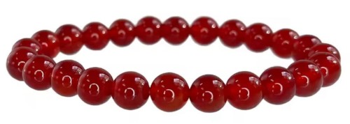 Bransoletka z agatu karneolu 6mm fasetowana miłość siła odwaga LENREE