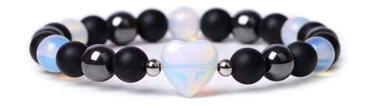 Bransoletka z opalem i turmalinem – intuicja, ochrona, równowaga