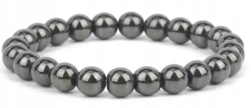 Bransoletka PIRYT 8mm Naturalne Kamienie Unisex Ochrona Pewność LENREE
