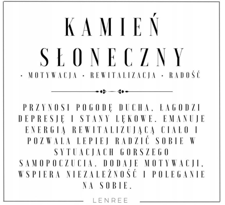 Bransoletka Damska KAMIEŃ SŁONECZNY Naturalne Kamienie Elegancka LENREE