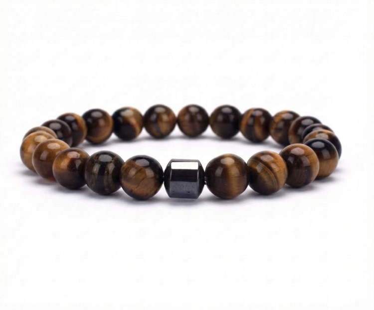 Bransoletka TYGRYSIE OKO Kamienie Naturalne Hematyt Unisex LENREE