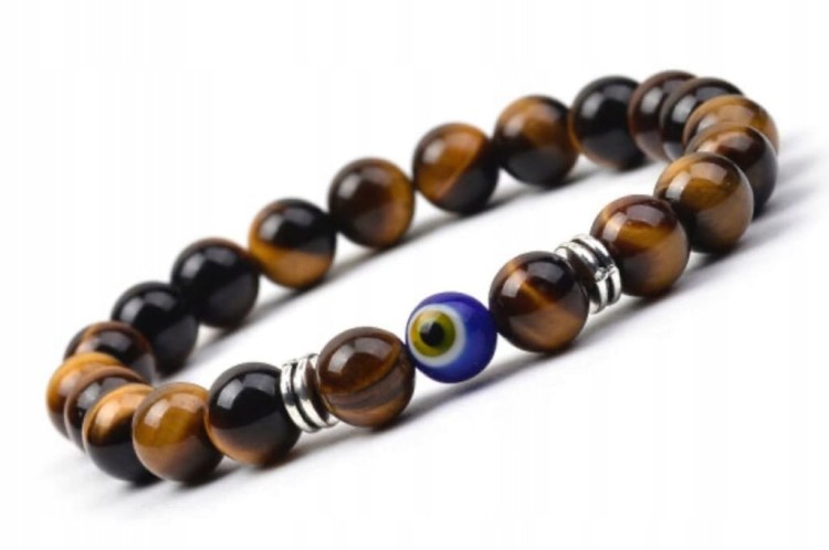 Bransoletka TYGRYSIE OKO Oko Proroka Kamienie Naturalne Unisex LENREE