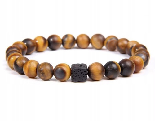 Bransoletka z Kamieni Naturalnych TYGRYSIE OKO TURMALIN Unisex LENREE