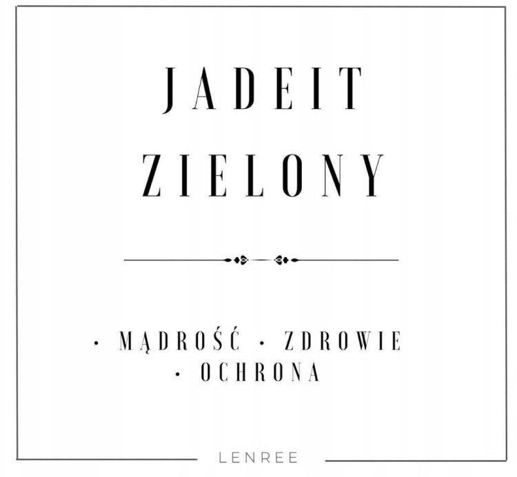 Bransoletka JADEIT ZIELONY 3mm mądrość zdrowie ochrona LENREE