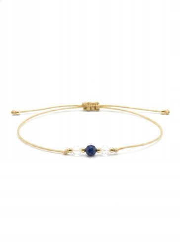 Bransoletka LAPIS LAZULI 3mm mądrość spokój harmonia LENREE